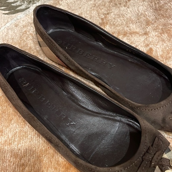 Burberry Beige/brown Nova Check Canvas and suede Ballet flats - Picture 10 of 10